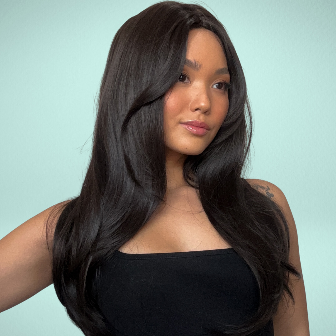Cabelo Natural Ondulado com Franja para Mulheres - Gabi